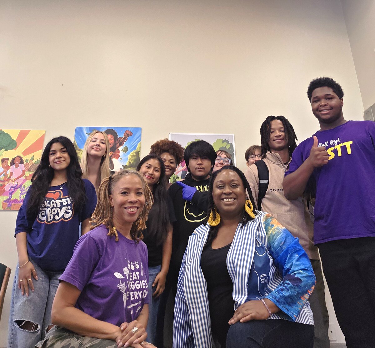 SEED Internship students with Program Director Honi Alexander and New Bayou facilitator